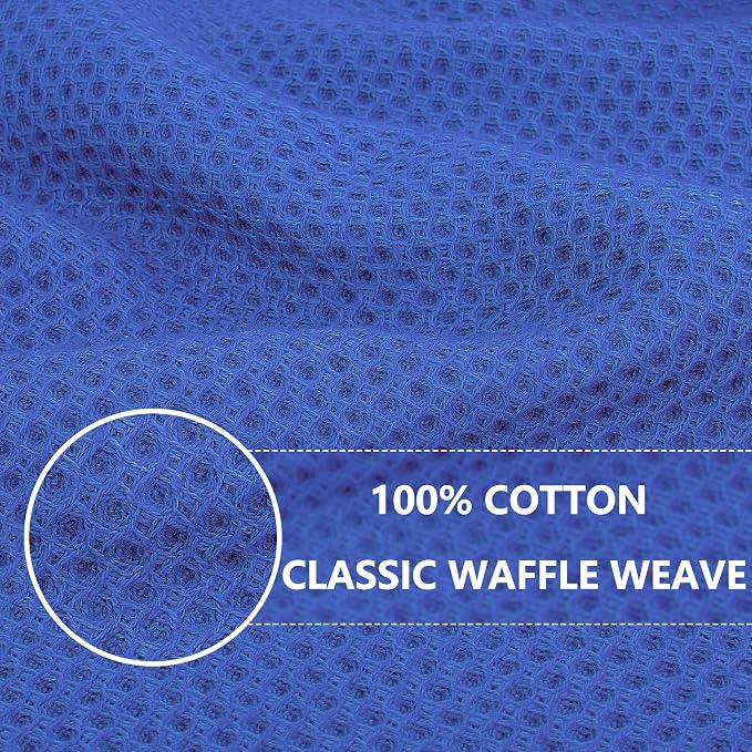 Homaxy 100% Cotton Waffle Weave Kitchen Dish Towels 6-Pack, Ultra Soft - Image 2