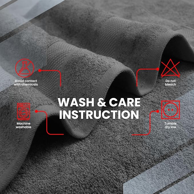 Infinitee Xclusives 100% Ring-Spun Cotton Bath Towels - Image 7