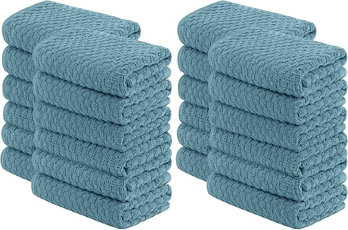 Wealuxe Super Absorbent Kitchen Towels 24 Pack by WhiteClassic