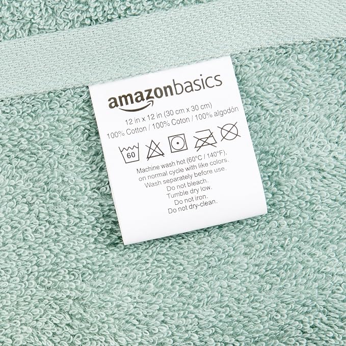 Amazon Basics Highly Absorbent, Soft & Durable 100% Cotton Washcloths - Image 6