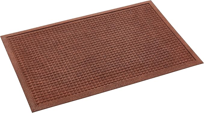 Ecomills Rubber Doormat, Medium, 24" x 36", Brown, Large, Absorbent Indoor Outdoor, Stain Resistant, Rubber Non Slip Backing, Heavy Duty, Durable