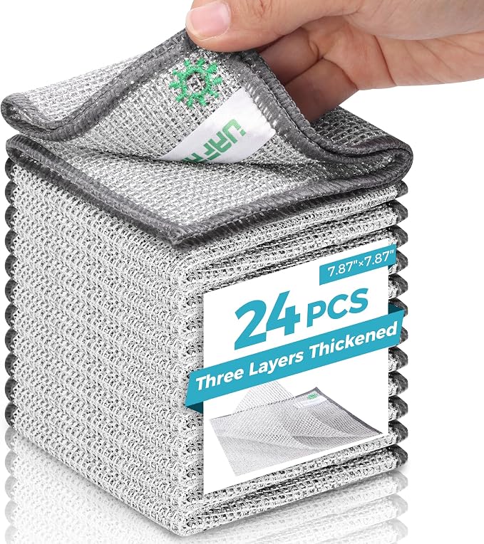 24 PCS Non Scratch Wire Dishcloth, Cleans Fast Without Scratching, Stands Up to by UAFAPCleaning