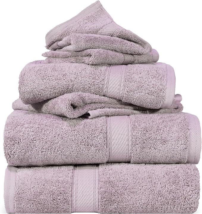 SUPERIOR Egyptian Cotton Ultra Plush & Absorbent, 6 Piece Set, Soft Luxury by SUPERIOR