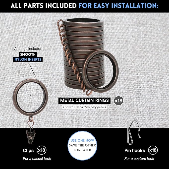 BlastHome® Luxury Curtain Rings - Image 6