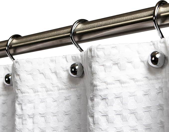 Luxury S Shower Curtain Hooks Hotel Quality Silver Chrome Finish | Bathroom by HERMOSACOLLECTION