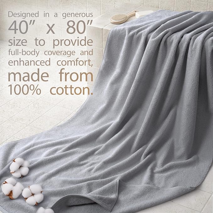 Cotton Paradise 100% Cotton Turkish Towel, Soft Absorbent Quick Dry, 40x80 - Image 2