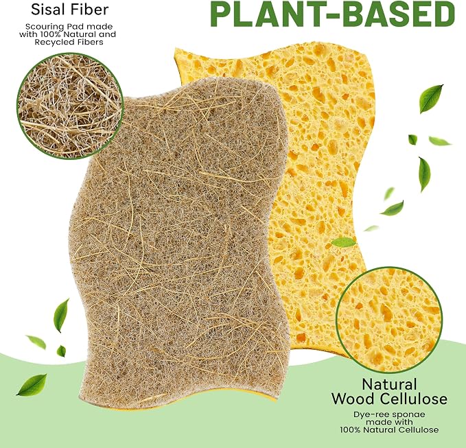 LILAC 12 Pack Natural Cellulose Sponges - Image 2