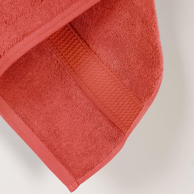 Superior Egyptian Cotton Plush & Absorbent, Bath Towel Set of 2, Coral | Quick - Image 4