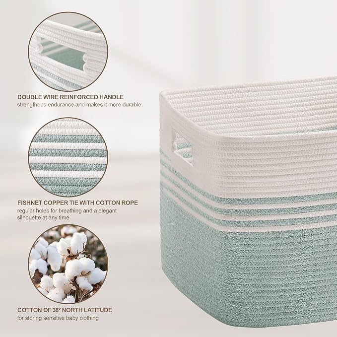 86L Large Woven Laundry Basket Hamper - Image 5