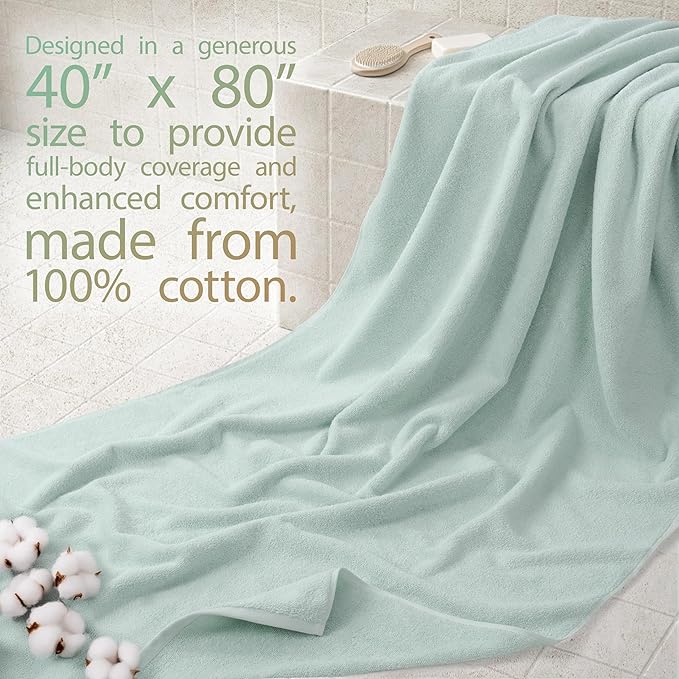 Cotton Paradise 100% Cotton Turkish Towel, Soft Absorbent Quick Dry, 40x80 - Image 2