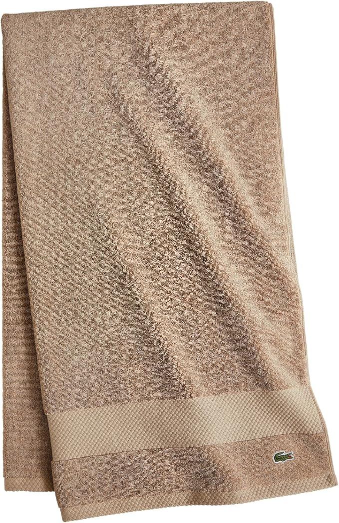 Lacoste Heritage 100% Supima Cotton Bath Towel 30" x 54", Sand | Highly by Unknown