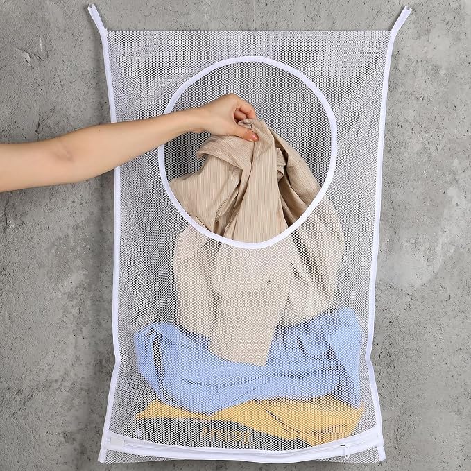 Hanging Laundry Hamper Bag Mesh Laundry Bag 30 x 20 Inch by Unknown