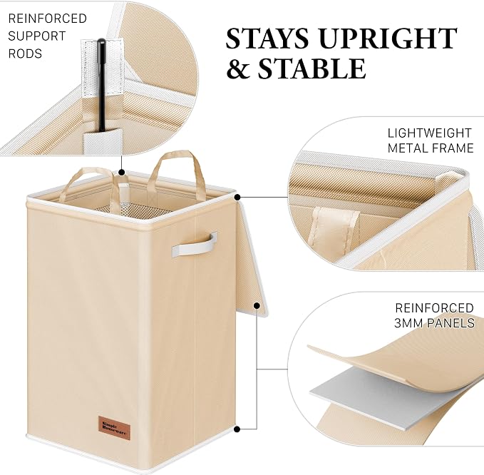 Simple Houseware Foldable Laundry Hamper Basket - Image 3