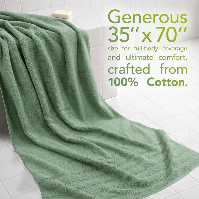 American Soft Linen 100% Cotton Luxury Turkish Towels, 35x70 XL Bath Sheet | - Image 2