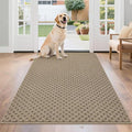 BEQHAUSE Dirt Trapper Door Mat Non-Slip Entryway Rugs Stain Resistant Absorbent Dog Doormats Woven-Look Washable Welcome Floor Doormat for Front Back Door, Muddy Wet Shoes & Paws, 36" x 60", Beige