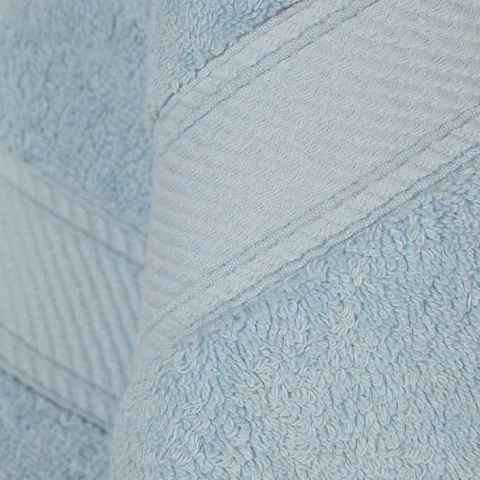 SUPERIOR Egyptian Cotton Plush & Absorbent, Bath Towel Set of 2, Light Blue | - Image 3