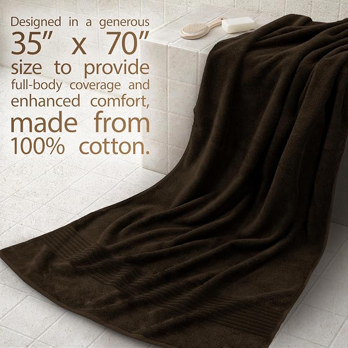 Cotton Paradise 100% Cotton Turkish Towel Set, Soft Absorbent Quick Dry - Image 2
