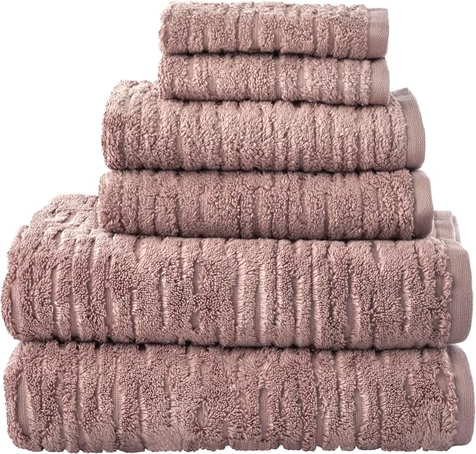 SKL Home CloudSoft Bath Towel Set, 100% Cotton Luxury, Clay | 2 Bath towels by SKLHomebySaturdayKnightLtd
