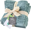 SKL Home CloudSoft Washcloth Set, 100% Cotton Luxury, Teal | Premium spa-level by SKLHomebySaturdayKnightLtd
