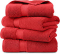 Superior Egyptian Cotton Plush & Absorbent, Bath Towel Set of 4, Soft Luxury by SUPERIOR