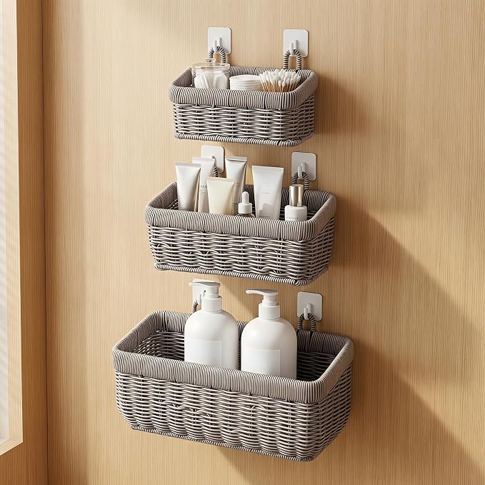 Wall Baskets, Hanging Wicker Baskets - Image 7