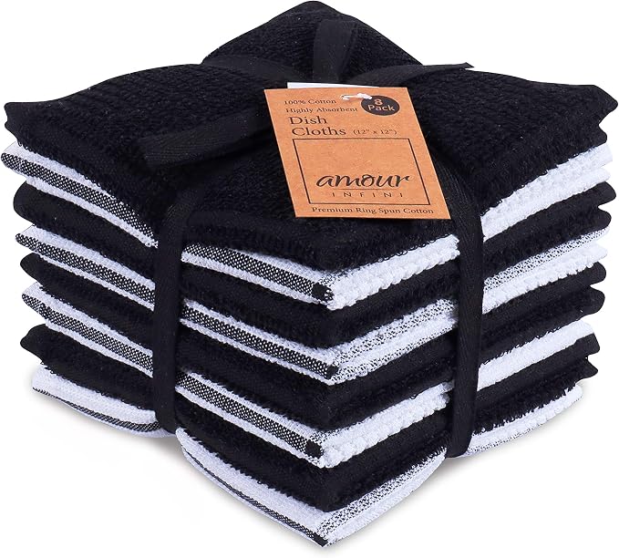 AMOUR INFINI Dish Cloths for Washing Dishes Set of 8 by AmourInfini