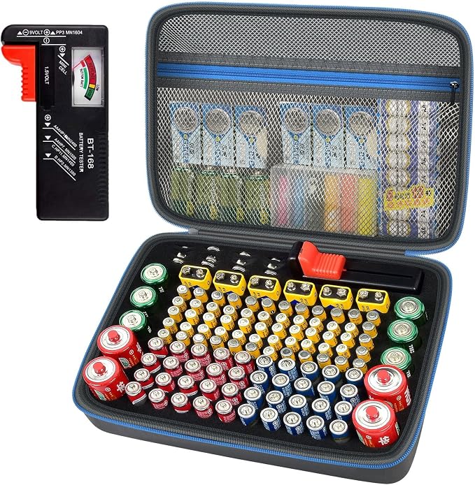 136+ Battery Organizer Storage Case by ALKOO
