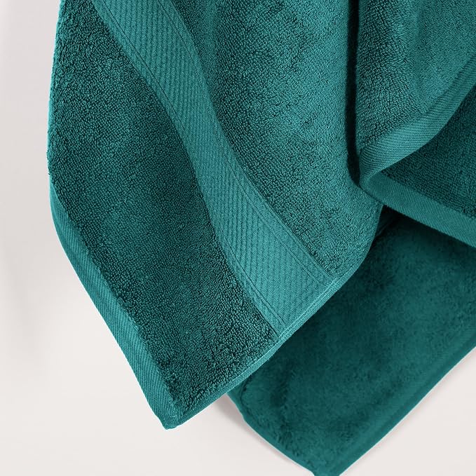 SUPERIOR Egyptian Cotton Plush & Absorbent, Bath Towel Set of 2, Teal | Quick - Image 6