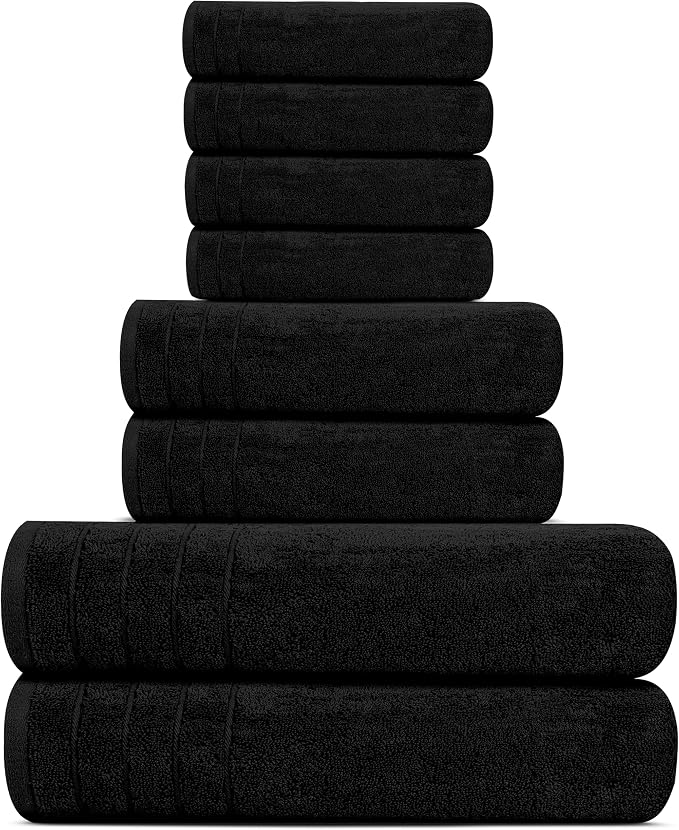 8 Piece Towel Set, 2 XL Bath, 2 Hand, 4 Washcloth, Lighter Weight, Quicker to - Image 5