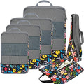 BAGAIL 4 Set/6 Set/8 Set Compression Packing Cubes Travel Accessories by BAGAIL