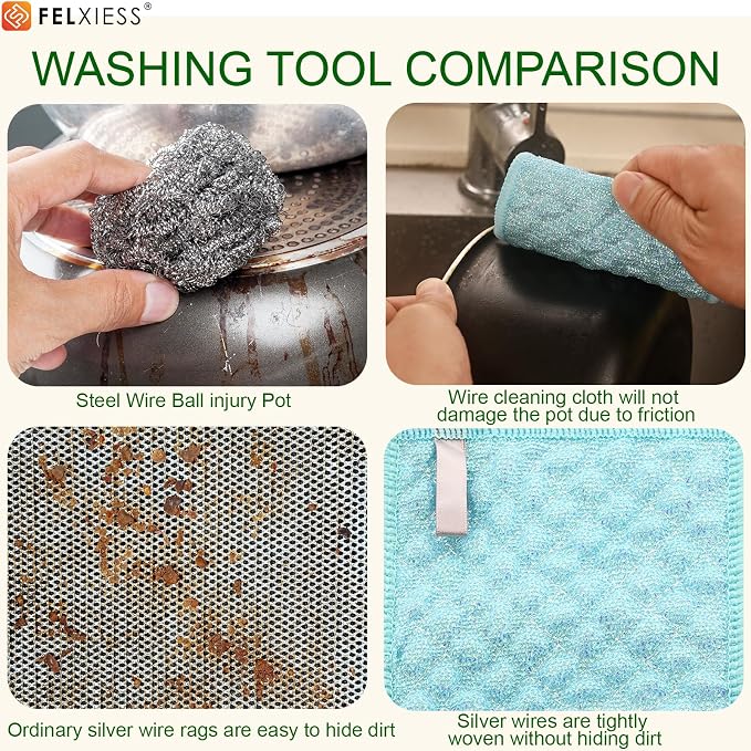 Blue Microfiber Scrubbing Pads, Non-Scratch - Image 4