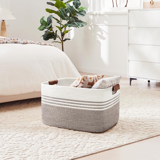100L Woven Laundry Basket Hamper - Image 3