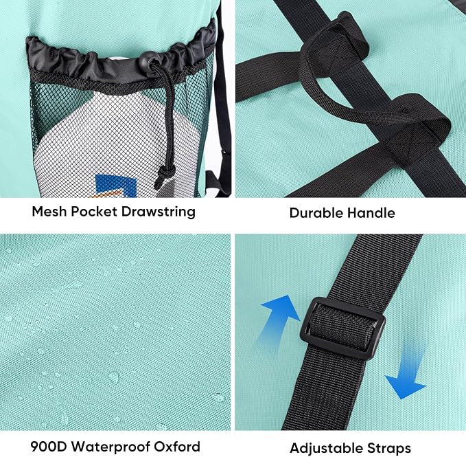 BALEINE 150L Laundry Bag Backpack, 900D Oxford Fabric Large Travel Laundry Bags - Image 6