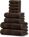 8 Piece Towel Set, 2 XL Bath, 2 Hand, 4 Washcloth, Lighter Weight, Quicker to by TensTowels