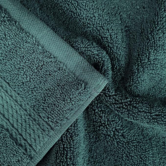 SUPERIOR Egyptian Cotton Ultra Plush & Absorbent, 8 Piece Set, Teal | Quick Dry - Image 7