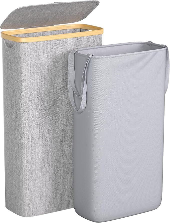 Foluck Slim Laundry Hamper, 60L Waterproof Narrow Laundry Basket by Foluck