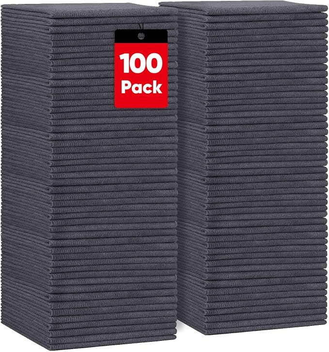 HOMEXCEL Microfiber Cleaning Cloth 100PK, Towels by HOMEXCEL