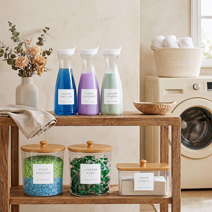 Laundry Room Organization Set, 3 Laundry Containers, 3 detergent dispenser - Image 3