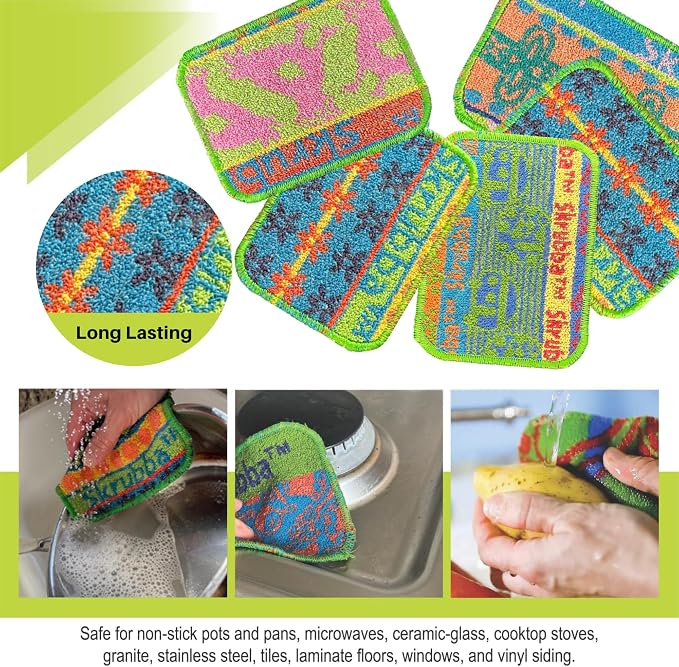 Wet-it! Skrubba 3-Pack Reusable Dish Scrubbers – Non-Scratch Scouring Pads - Image 4