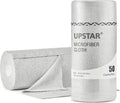 UPSTAR Microfiber Cleaning Cloth, Reusable Paper Towels Rolls, 50 Packs 12x12 by UPSTAR