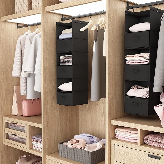 MAX Houser 6 Tier Foldable Hanging Closet Organizer - Image 7