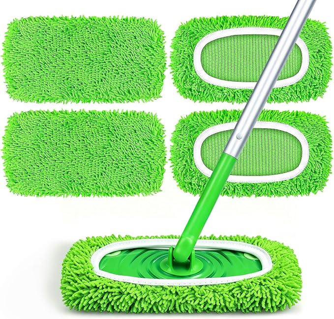 HOMEXCEL Reusable Microfiber Mop Pads Compatible by HOMEXCEL