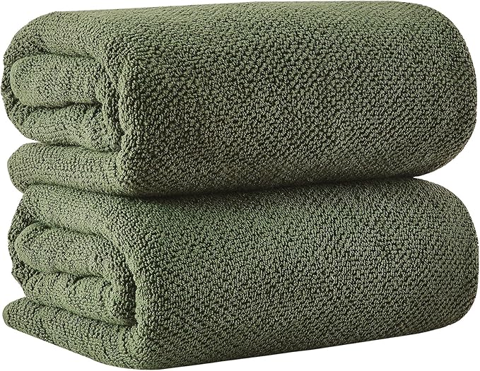 Great Bay Home 100% Cotton Oversized 2 Pack 68x35 Extra Large Towel Set by GreatBayHome
