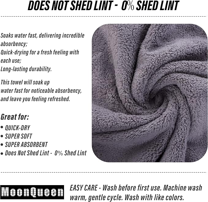 MOONQUEEN 6 Pack Premium Hand Towels - Image 4
