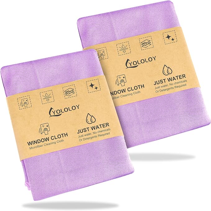 Basic Package - Microfiber 2-Pack Window Cloth. Just Water - Without Leaving by YOLOLOY