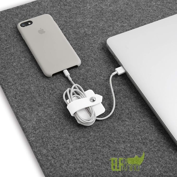 Silicone Cord Organizer, Transparent Earphone Wrap, Button Closure, Flexible - Image 8