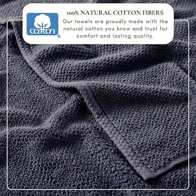 Great Bay Home 100% Cotton 6 Piece Bath Sheet Set - Image 3