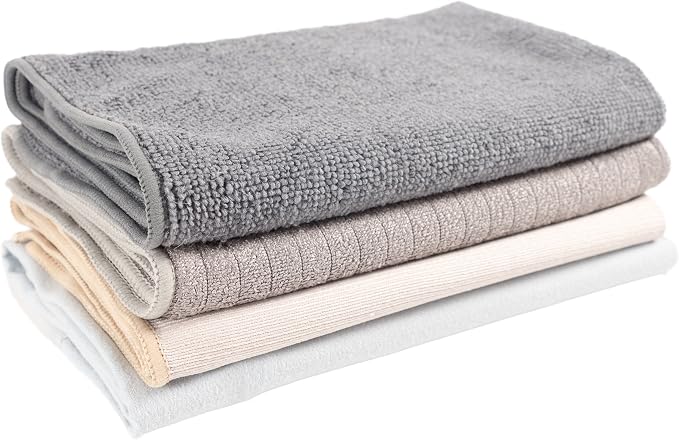KAF Home Pantry Multipurpose Microfiber Textured Cleaning Cloth 4-Pack - Image 3