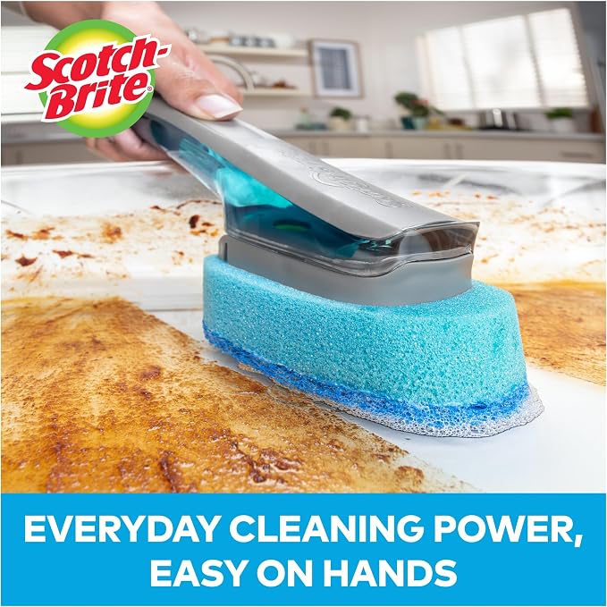 Scotch-Brite Advanced Soap Control Non-Scratch Dishwand Kit, 1 Dish Wand & 5 - Image 5