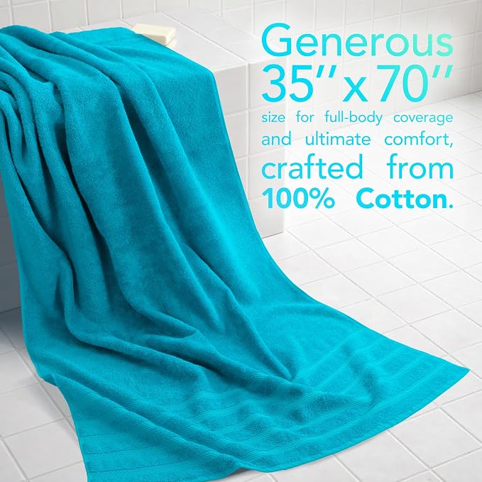 American Soft Linen 100% Cotton Luxury Turkish Towels, 35x70 XL Bath Sheet | - Image 2